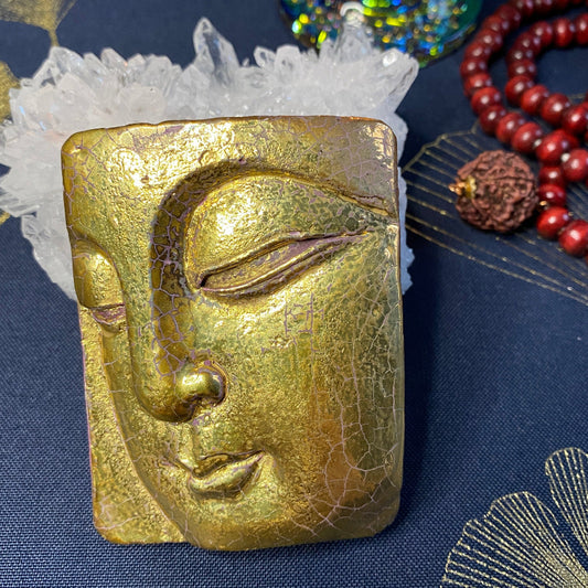 Bouddha Porcelaine et Or. Réf. BPToutO#4 NAMO ART - Mona Bessaa