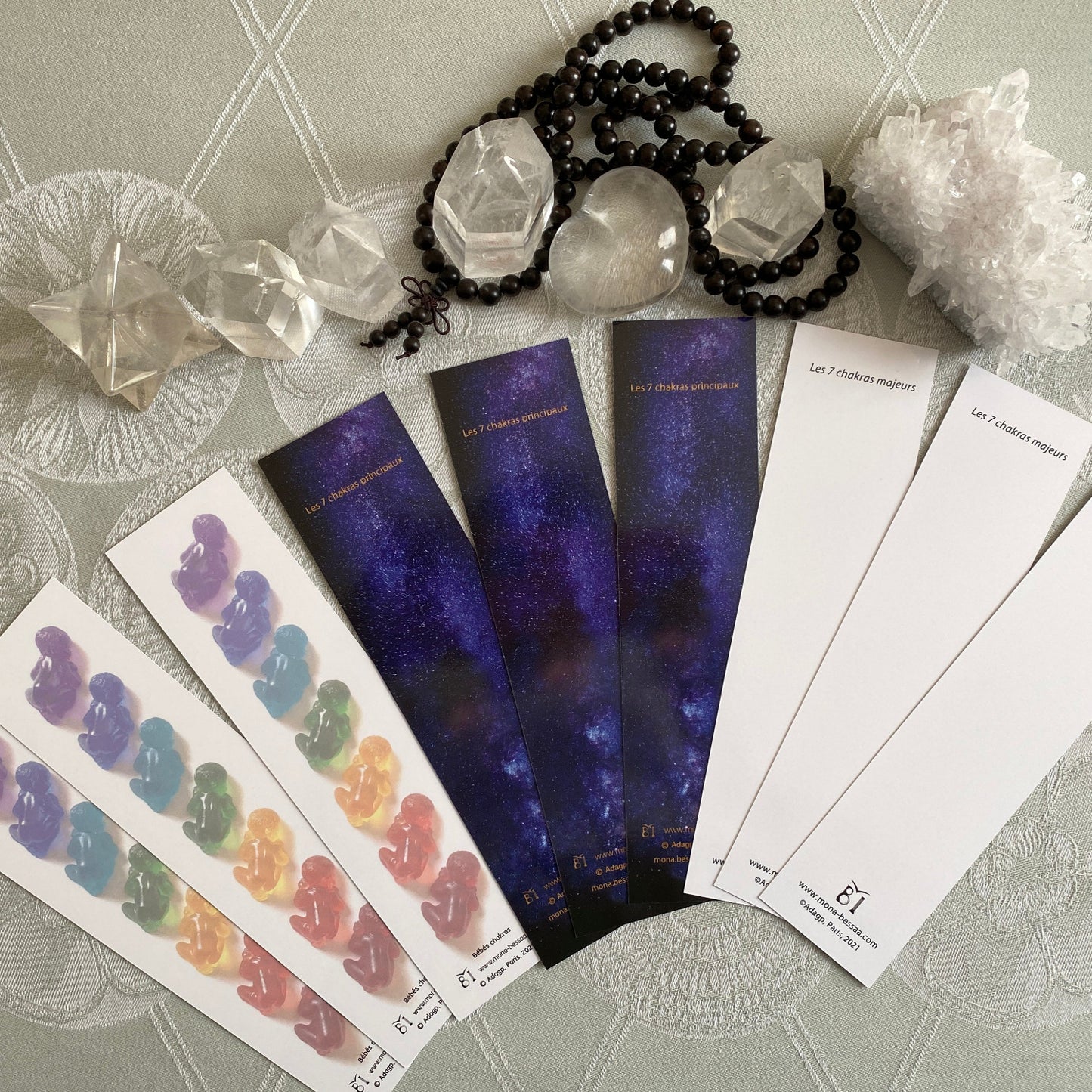 Lot de 9 marque-pages chakras NAMO ART