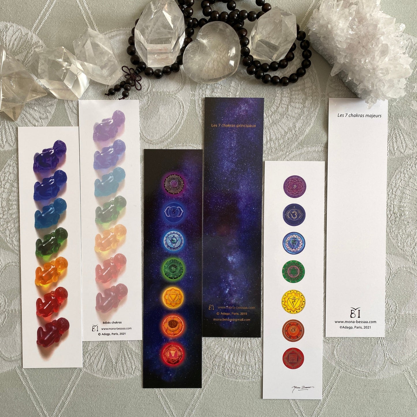 Lot de 9 marque-pages chakras NAMO ART