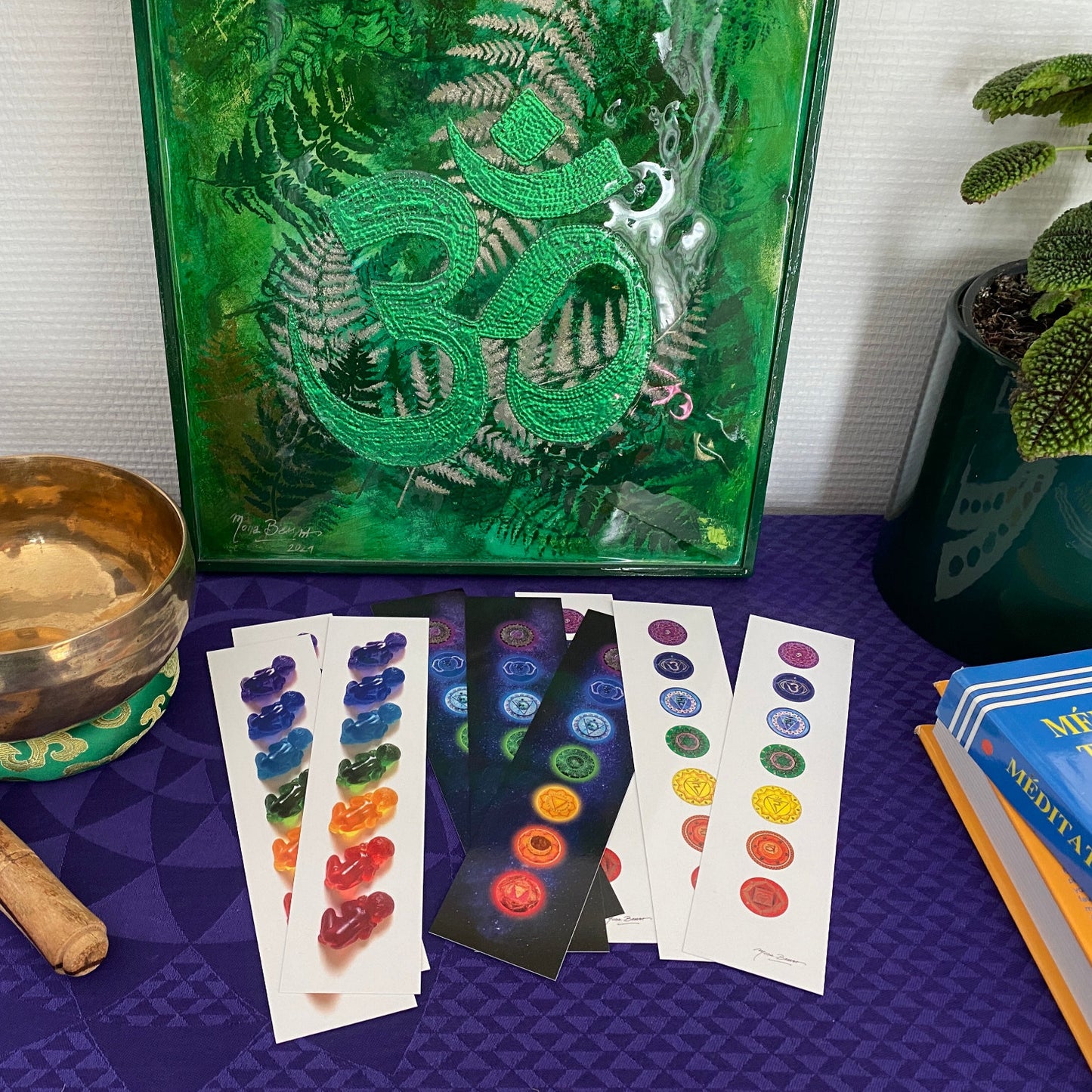 Lot de 9 marque-pages chakras NAMO ART