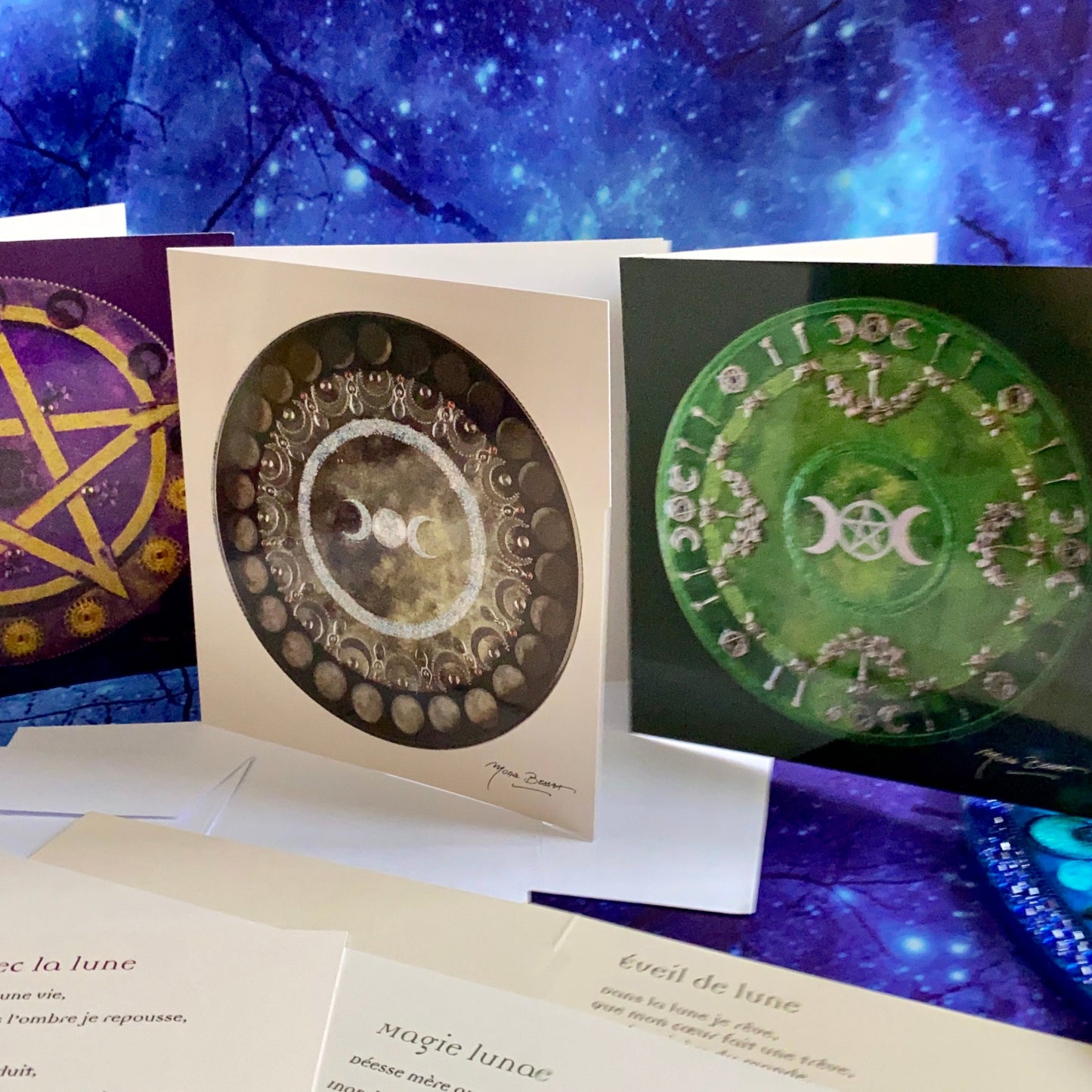 3 Cartes Lune NAMO ART