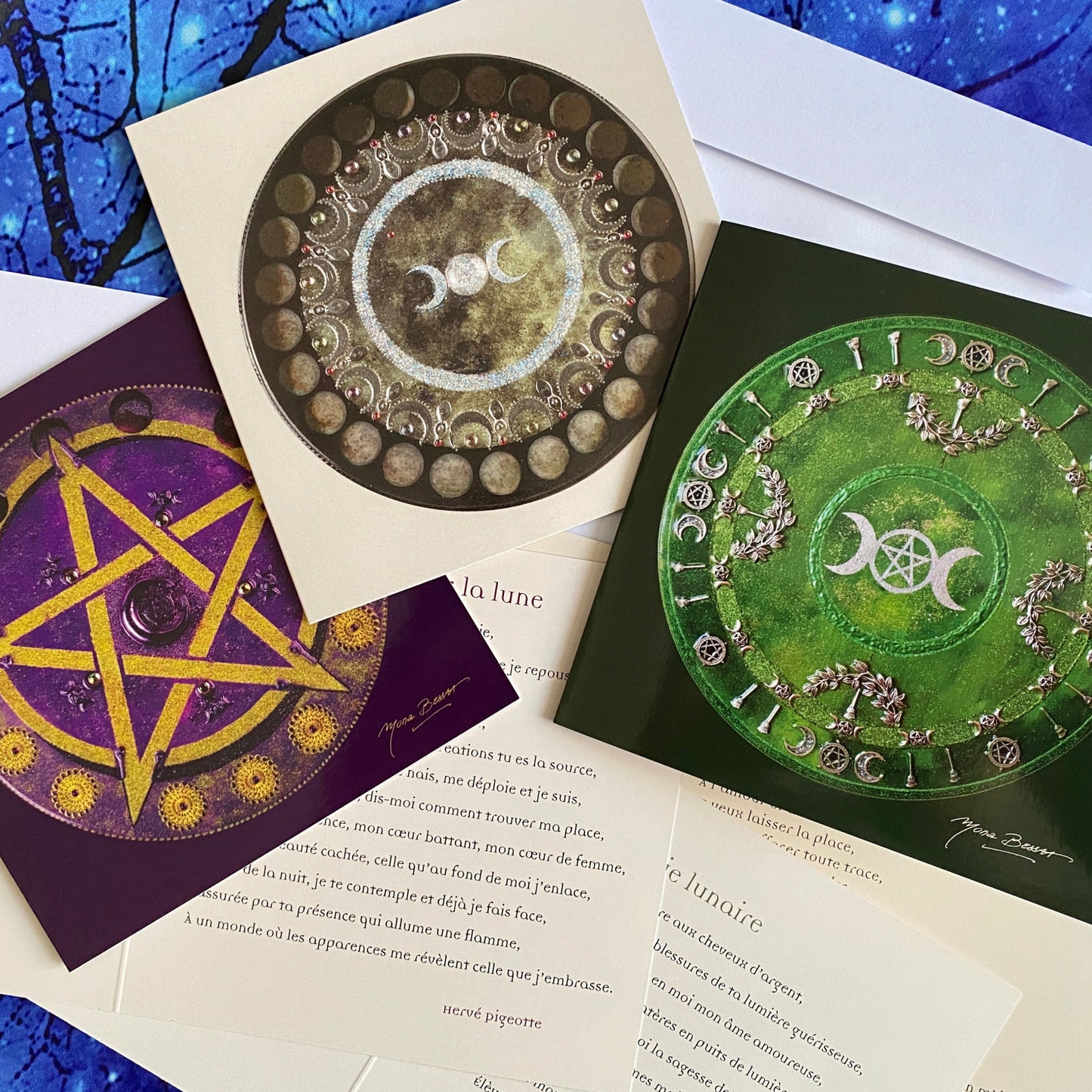 3 Cartes Lune NAMO ART