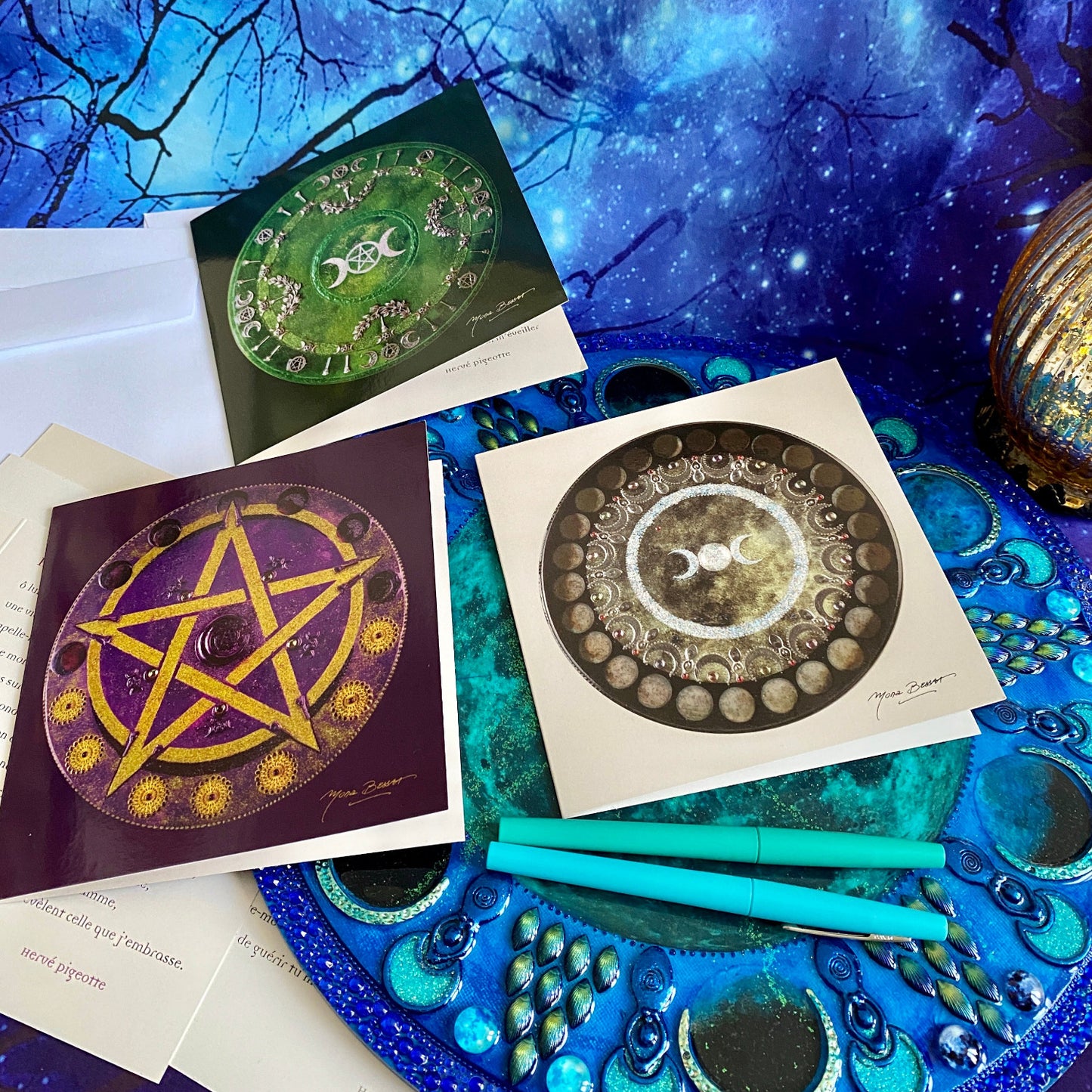 3 Cartes Lune NAMO ART