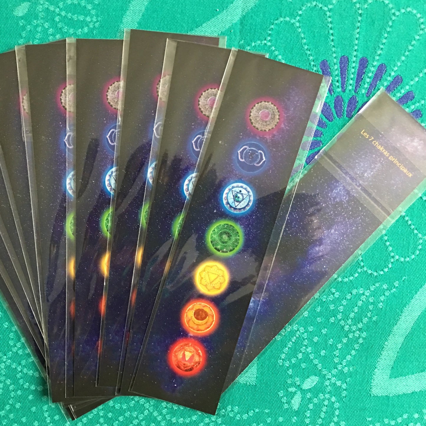 7 chakras principaux. Lot de 20 marque-pages NAMO ART