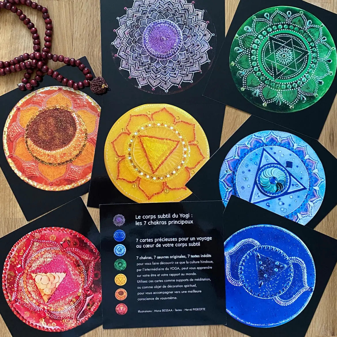 7 chakras principaux. Lot 7 cartes de prestige NAMO ART