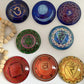 8 Cabochons en verre Chakras majeurs NAMO ART